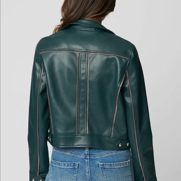 Blank NYC OVERACHIEVER moto green JACKET - Picture 7 of 8